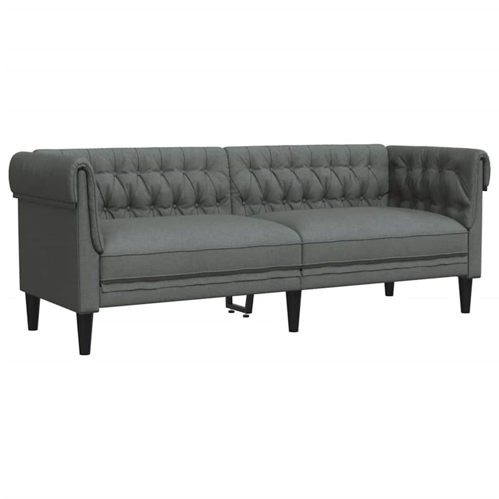 vidaXL Sofa Set Dark grey Fabric
