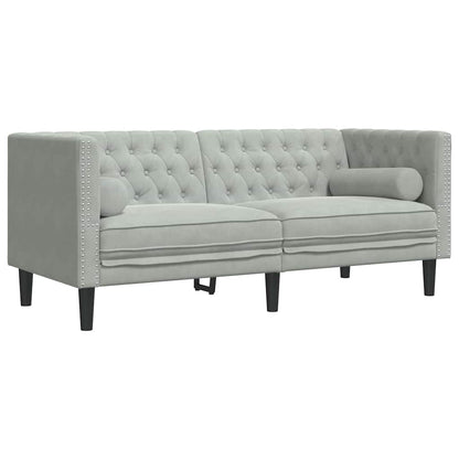vidaXL Sofa Set Light grey Velvet
