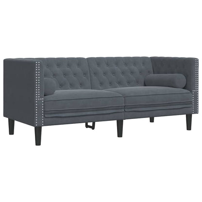 vidaXL Sofa Set Dark grey Velvet