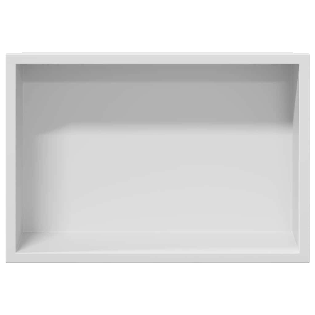 vidaXL Shower Niche White 30 x 20 x 9.5 cm Stainless Steel