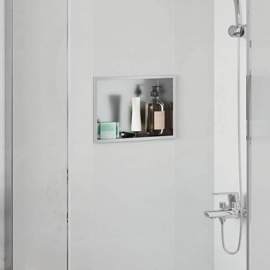 vidaXL Shower Niche Silver 30 x 20 x 9.5 cm Stainless Steel