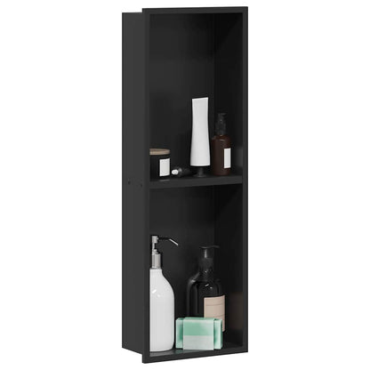 vidaXL Shower Niche Black 60 x 20 x 9.5 cm Stainless Steel