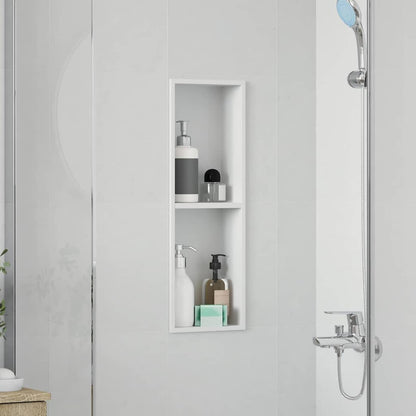 vidaXL Shower Niche White 60 x 20 x 9.5 cm Stainless Steel