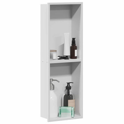 vidaXL Shower Niche White 60 x 20 x 9.5 cm Stainless Steel