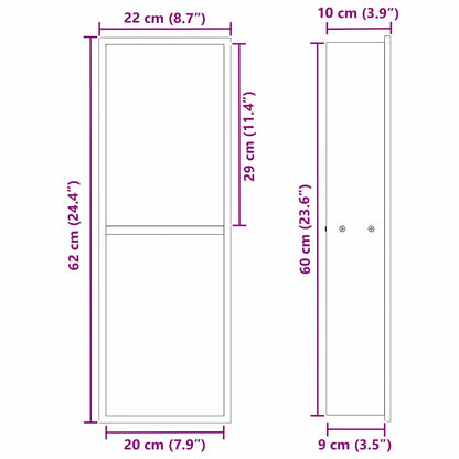 vidaXL Shower Niche White 60 x 20 x 9.5 cm Stainless Steel