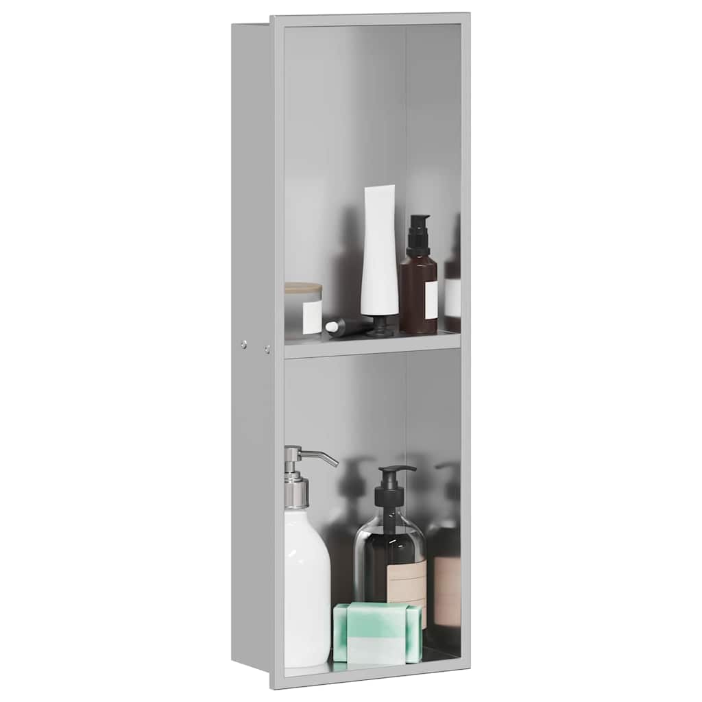 vidaXL Shower Niche Silver 60 x 20 x 9.5 cm Stainless Steel