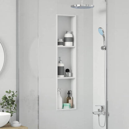 vidaXL Shower Niche White 90 x 20 x 9.5 cm Stainless Steel