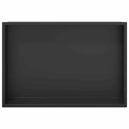 vidaXL Shower Niche Black 45 x 30 x 9.5 cm Stainless Steel