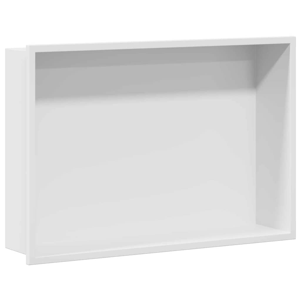 vidaXL Shower Niche White 45 x 30 x 9.5 cm Stainless Steel