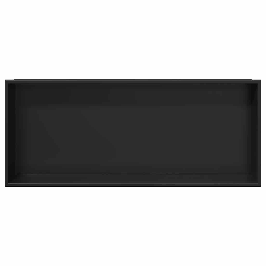 vidaXL Shower Niche Black 75 x 30 x 9.5 cm Stainless Steel