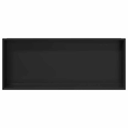 vidaXL Shower Niche Black 75 x 30 x 9.5 cm Stainless Steel