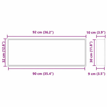 vidaXL Shower Niche Black 90 x 30 x 9.5 cm Stainless Steel