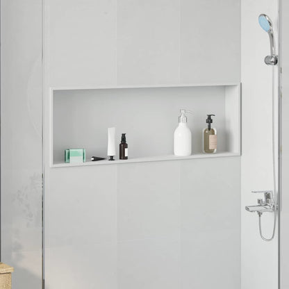 vidaXL Shower Niche White 90 x 30 x 9.5 cm Stainless Steel