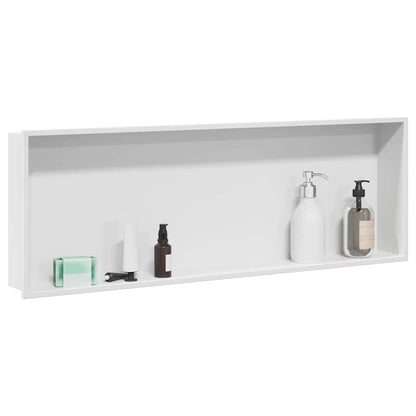vidaXL Shower Niche White 90 x 30 x 9.5 cm Stainless Steel