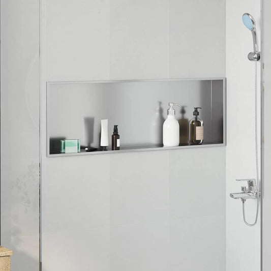 vidaXL Shower Niche Silver 90 x 30 x 9.5 cm Stainless Steel