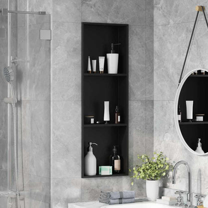 vidaXL Shower Niche Black 92 x 32 x 10 cm Stainless Steel