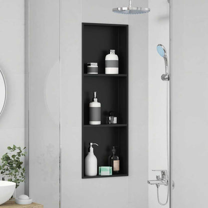 vidaXL Shower Niche Black 92 x 32 x 10 cm Stainless Steel