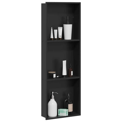 vidaXL Shower Niche Black 92 x 32 x 10 cm Stainless Steel