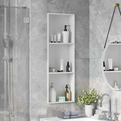 vidaXL Shower Niche White 90 x 30 x 9.5 cm Stainless Steel