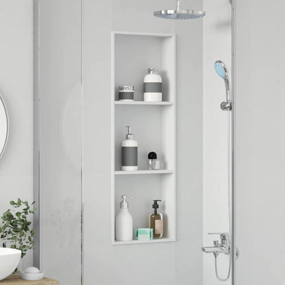 vidaXL Shower Niche White 90 x 30 x 9.5 cm Stainless Steel