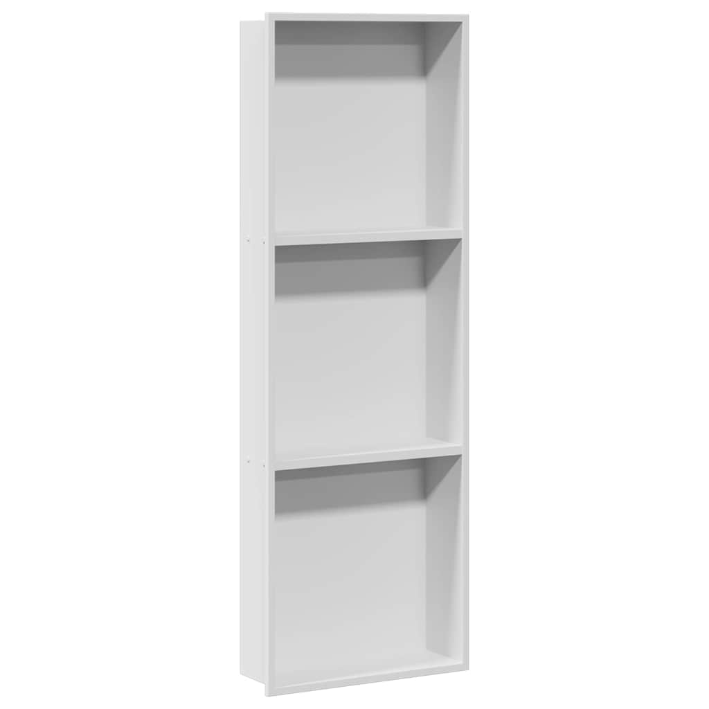 vidaXL Shower Niche White 90 x 30 x 9.5 cm Stainless Steel