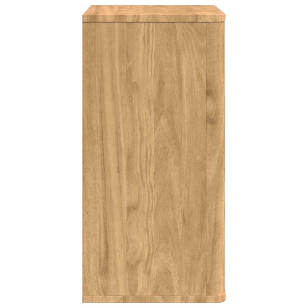 vidaXL Bathroom Wall Cabinet with Door FLORO Wax Brown 35 x 30 x 60 cm