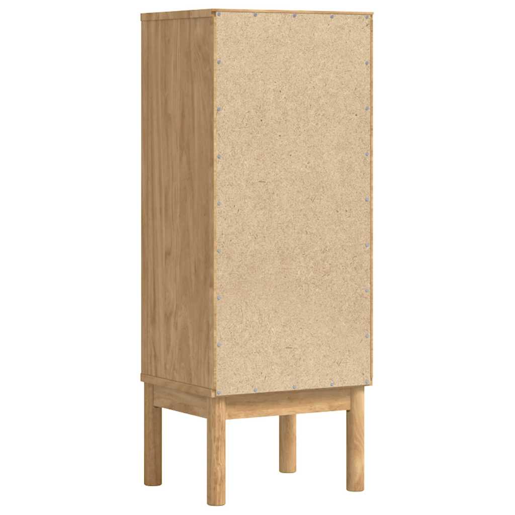 vidaXL Bathroom Cabinet with Drawer FLORO Wax Brown 35 x 30 x 90 cm