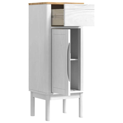 vidaXL Bathroom Cabinet FLORO White 35 x 30 x 90 cm Solid Pine Wood