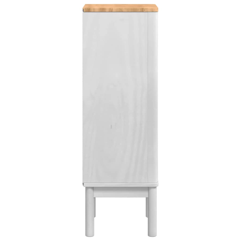 vidaXL Bathroom Cabinet FLORO White 35 x 30 x 90 cm Solid Pine Wood