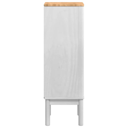 vidaXL Bathroom Cabinet FLORO White 35 x 30 x 90 cm Solid Pine Wood