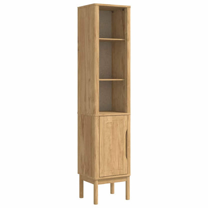 vidaXL Bathroom Tall Cabinet FLORO Wax Brown 35 x 30 x 160 cm