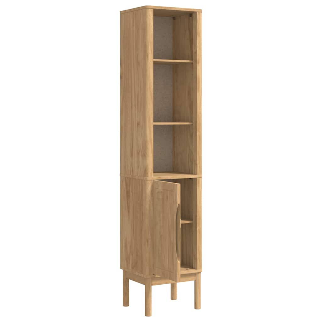 vidaXL Bathroom Tall Cabinet FLORO Wax Brown 35 x 30 x 160 cm