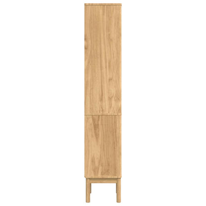 vidaXL Bathroom Tall Cabinet FLORO Wax Brown 35 x 30 x 160 cm