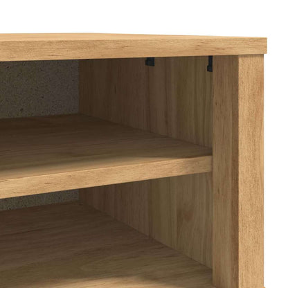 vidaXL Hallway Bench FLORO Wax Brown 115 x 40 x 45 cm Solid Pine Wood