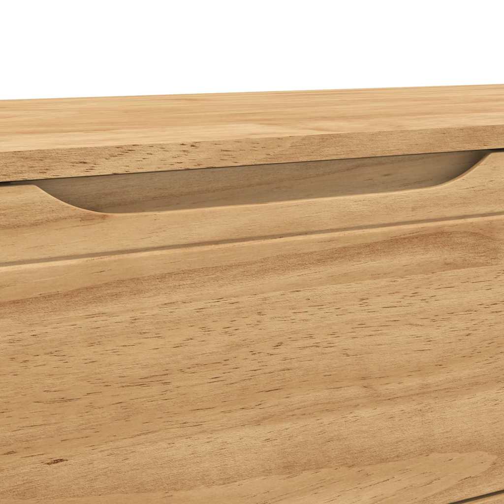 vidaXL Hallway Bench FLORO Wax Brown 115 x 40 x 45 cm Solid Pine Wood