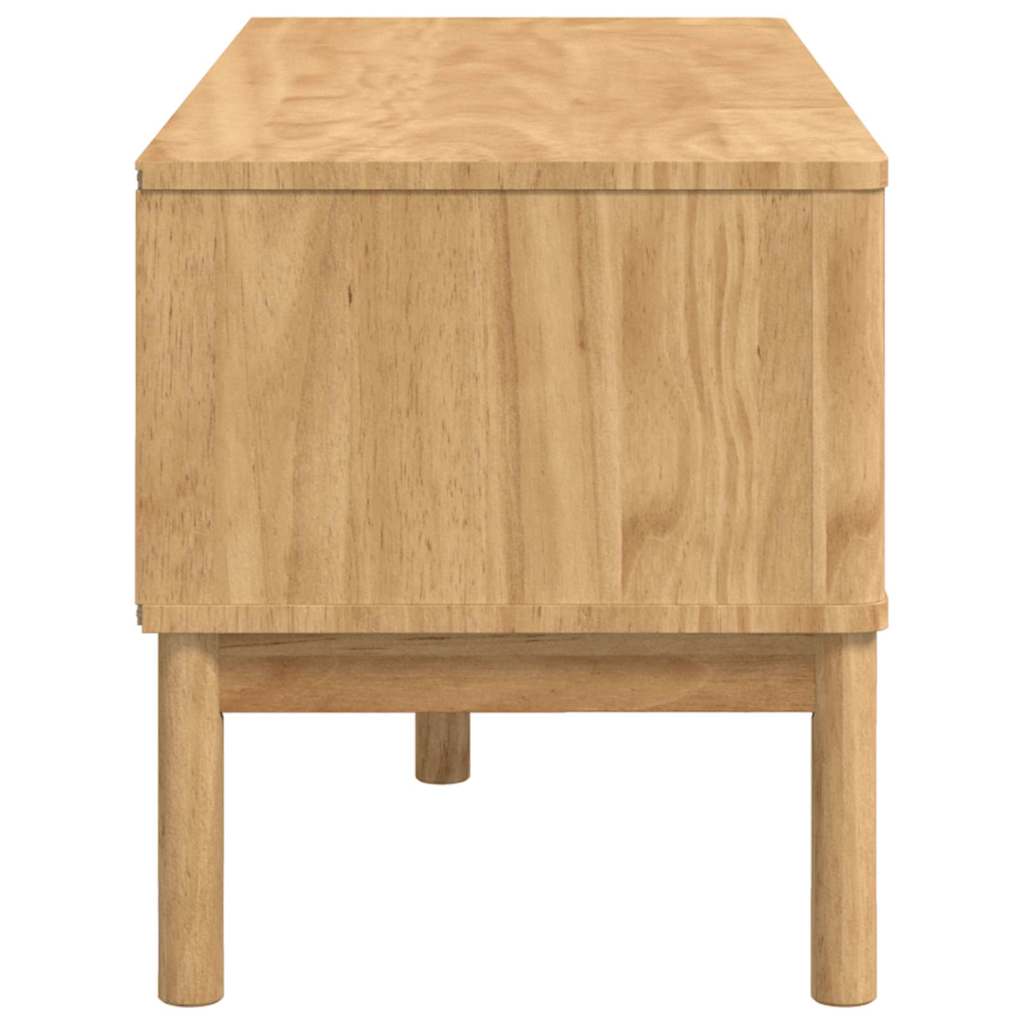 vidaXL Hallway Bench FLORO Wax Brown 115 x 40 x 45 cm Solid Pine Wood