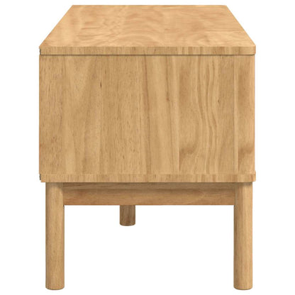 vidaXL Hallway Bench FLORO Wax Brown 115 x 40 x 45 cm Solid Pine Wood