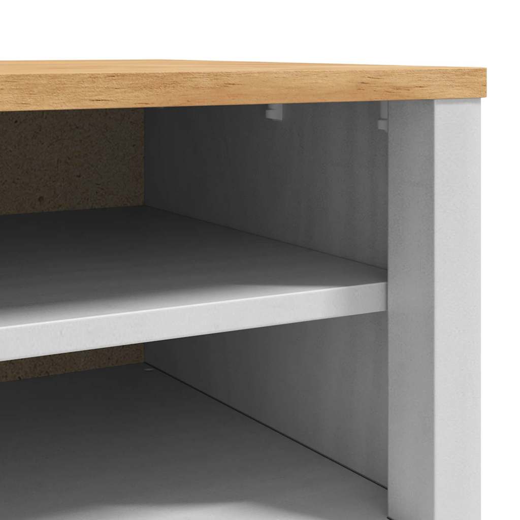 vidaXL Hallway Bench FLORO White 115 x 40 x 45 cm Solid Pine Wood