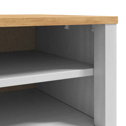 vidaXL Hallway Bench FLORO White 115 x 40 x 45 cm Solid Pine Wood