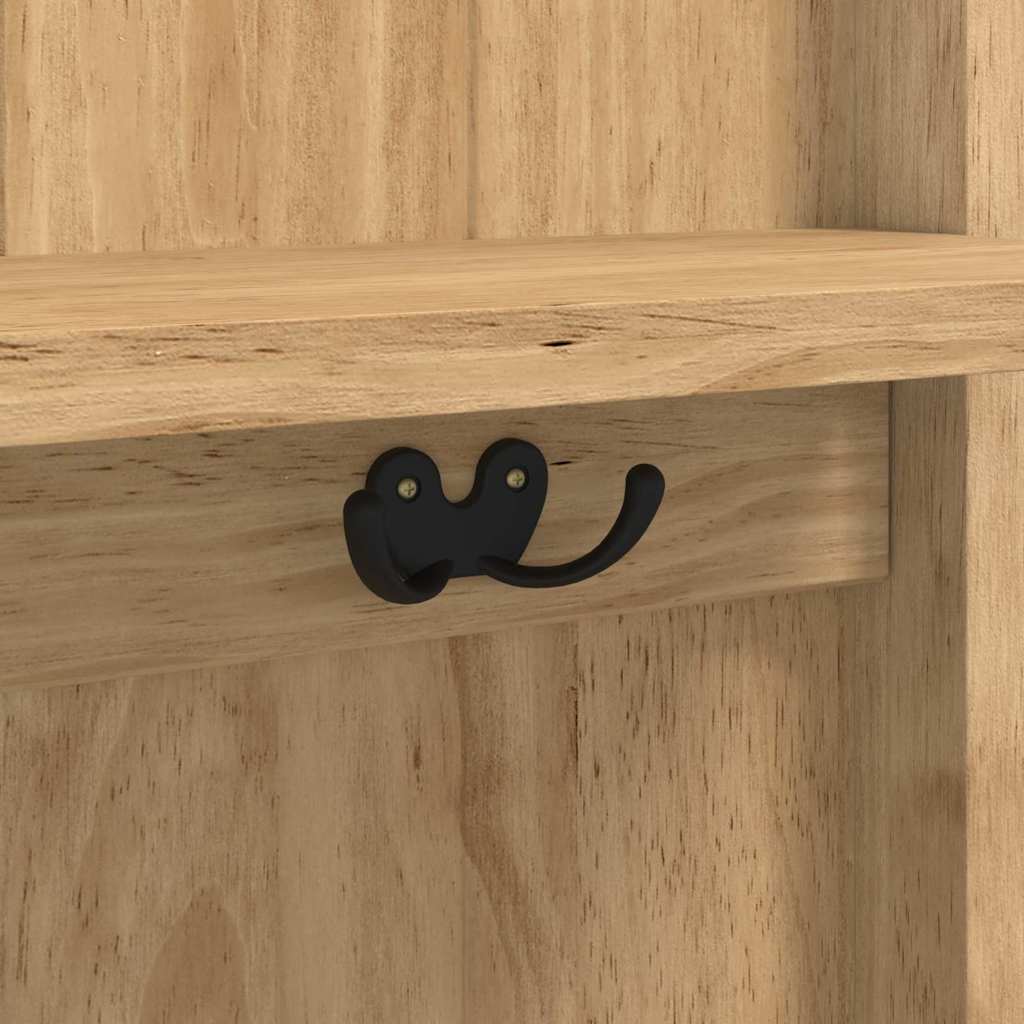 vidaXL Hallway Cabinet with Shelf FLORO Wax Brown 50 x 40 x 158 cm
