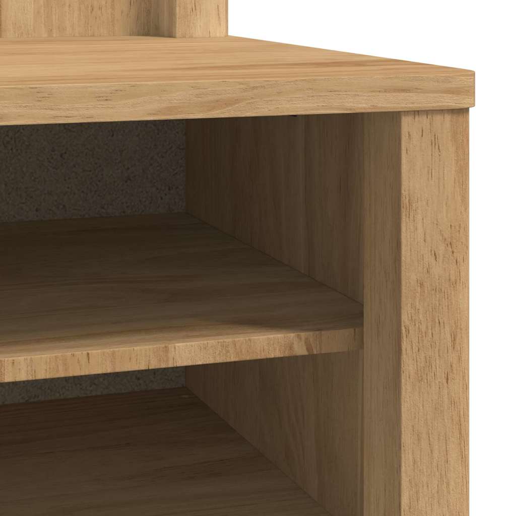 vidaXL Hallway Cabinet with Shelf FLORO Wax Brown 50 x 40 x 158 cm