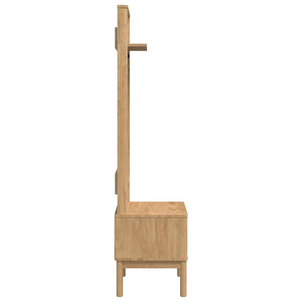 vidaXL Hallway Cabinet with Shelf FLORO Wax Brown 50 x 40 x 158 cm