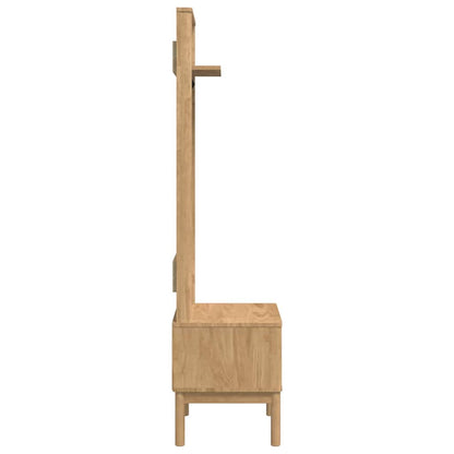 vidaXL Hallway Cabinet with Shelf FLORO Wax Brown 50 x 40 x 158 cm