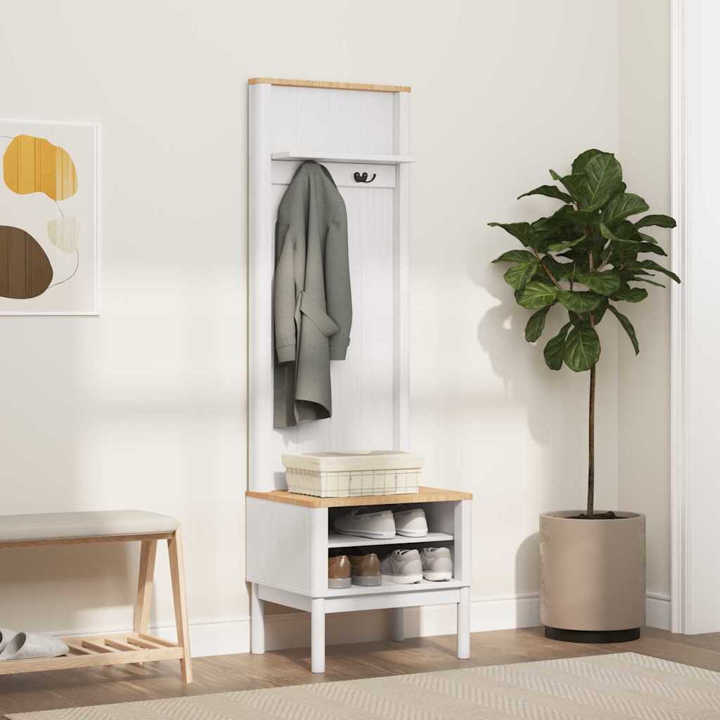 vidaXL Hallway Cabinet FLORO White 50 x 40 x 158 cm Solid Pine Wood