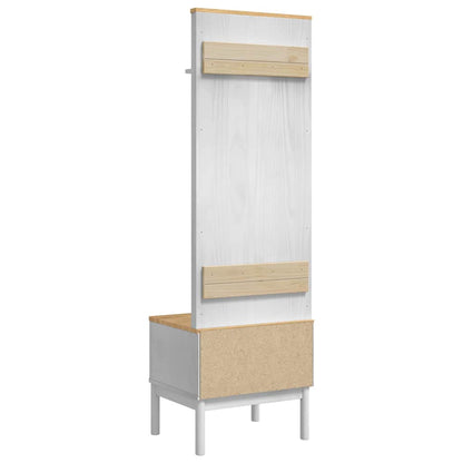 vidaXL Hallway Cabinet FLORO White 50 x 40 x 158 cm Solid Pine Wood
