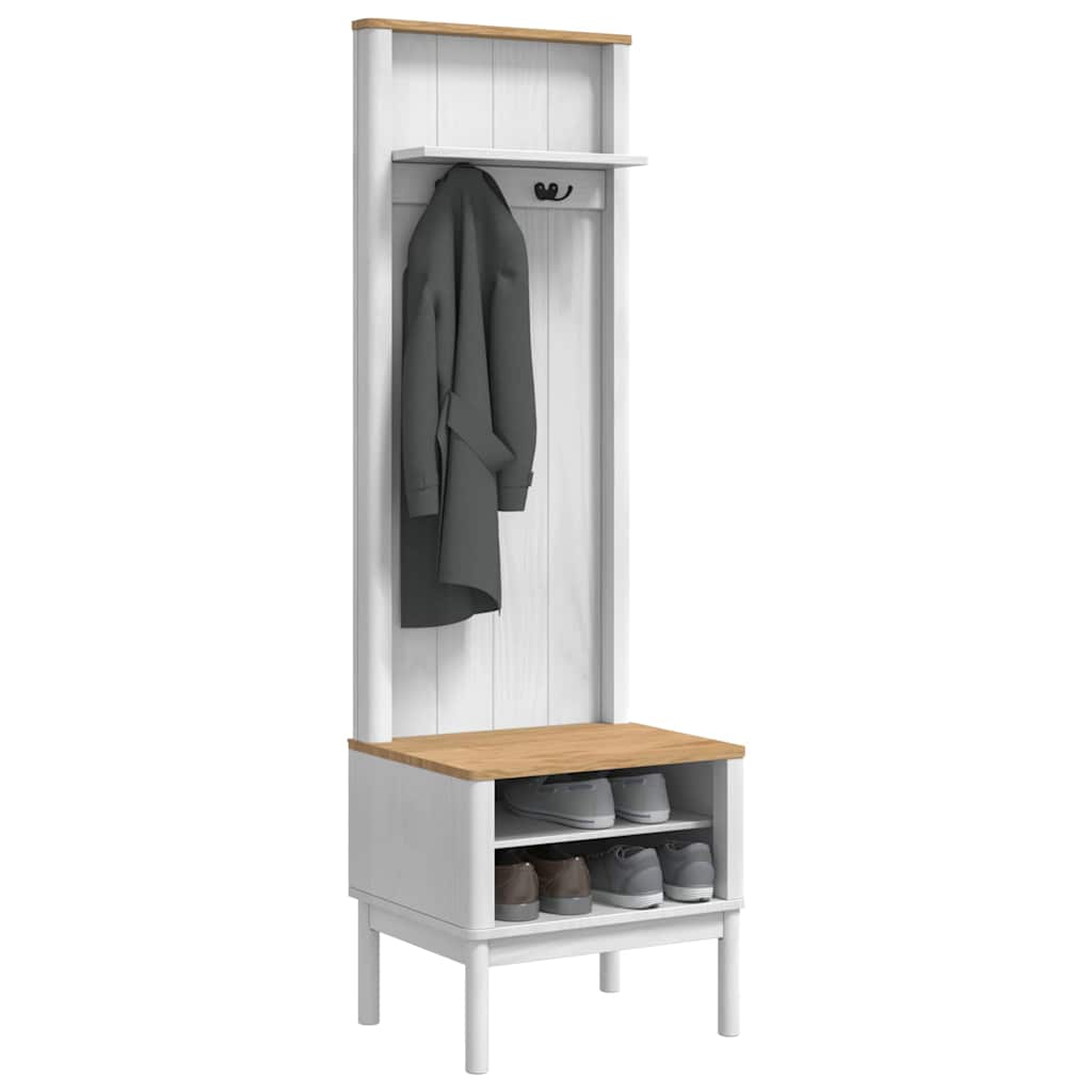 vidaXL Hallway Cabinet FLORO White 50 x 40 x 158 cm Solid Pine Wood