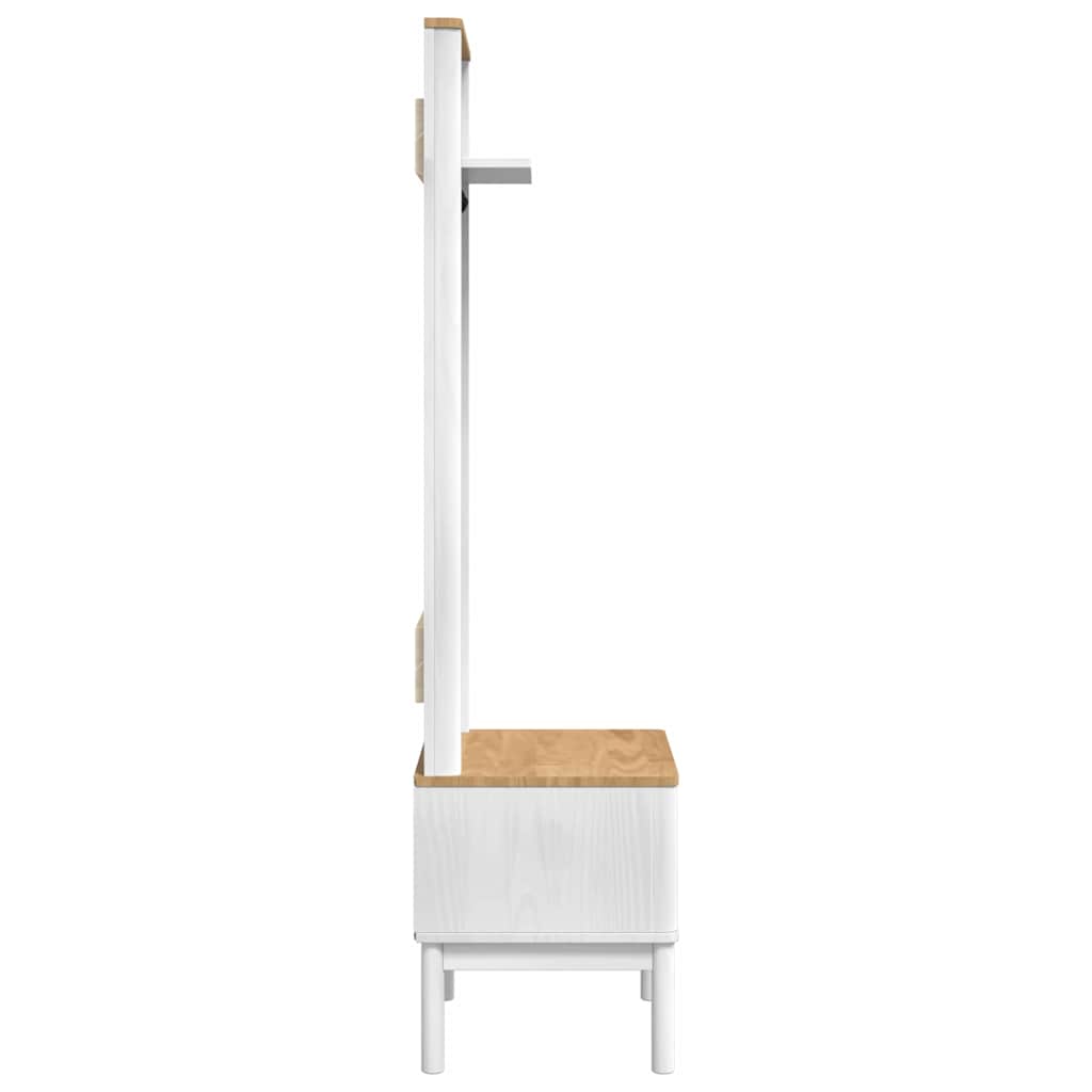 vidaXL Hallway Cabinet FLORO White 50 x 40 x 158 cm Solid Pine Wood