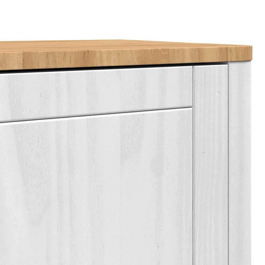 vidaXL Sideboard FLORO White 70 x 30 x 70.5 cm Solid Pine Wood