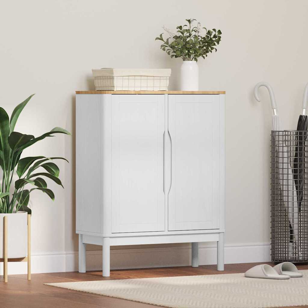 vidaXL Sideboard FLORO White 70 x 30 x 70.5 cm Solid Pine Wood