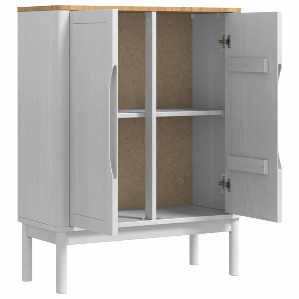 vidaXL Sideboard FLORO White 70 x 30 x 70.5 cm Solid Pine Wood